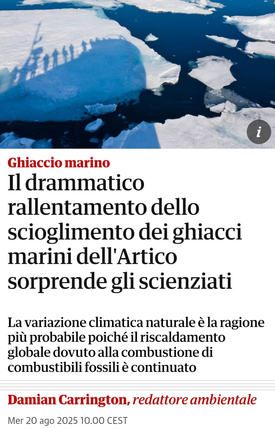 Pillole di ScienzaH - Dramma Artico