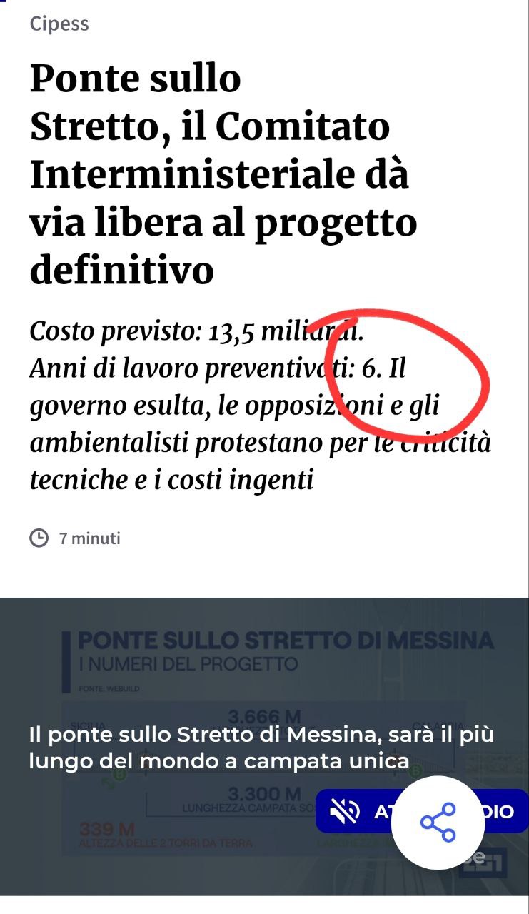 Il Ponte lo farà chi non lo voleva fare