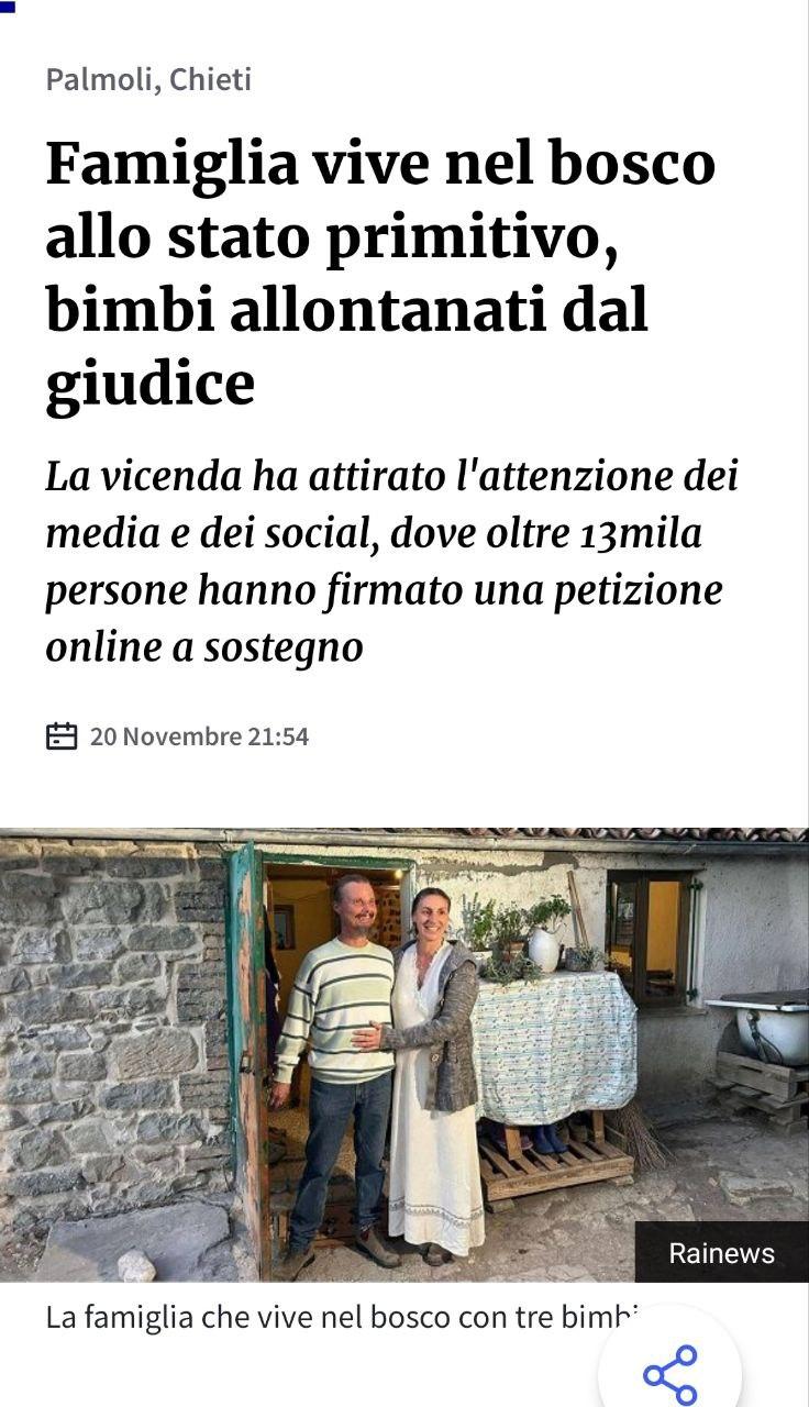 La famiglia che vive nel bosco e il giudice un pochino cornuto